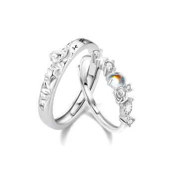 ZSY Silver 925 Ring Eternal Love Couple Rings Unisex