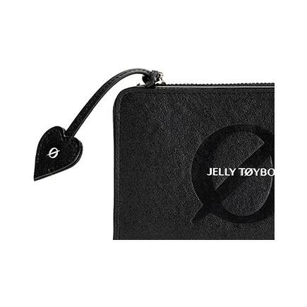 JELLYTOYBOY Premium Cow Leather Material Empty Set Wallet Card Holder Regular Unisex Black-4
