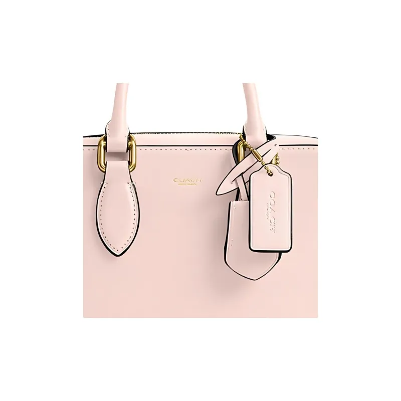 COACH Bowery Tanned Leather Shoulder Bag, Crossbody Bag, Handbag Medium Size Women's Pink-3