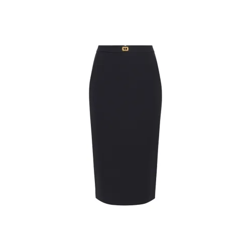 Elisabetta Franchi Logo Plaque Midi Pencil Skirt