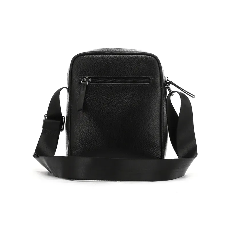 RED DRAGONFLY Cow Leather Crossbody Bag Regular Men's Black-3