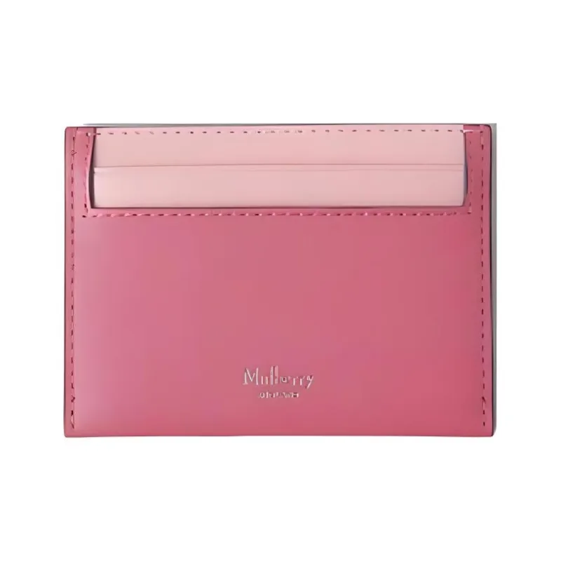 Mulberry Calfskin Card Holder Women's Geranium Pink-0