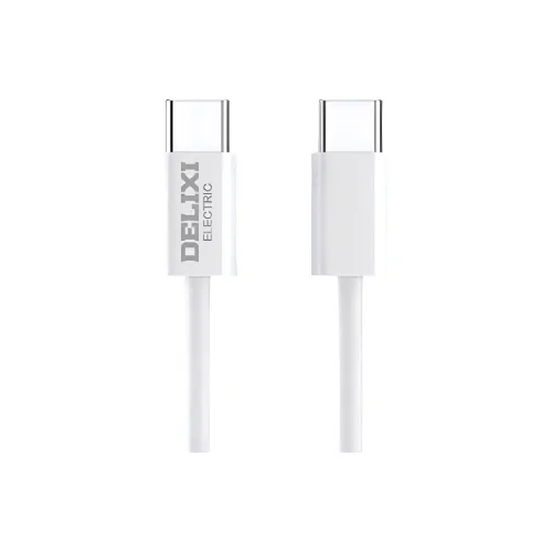 Delixi 1m One Drag One Type-C To Type-C Fast Charging Cable Cables CD98V-JCC3A