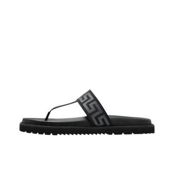 FANSIZHE Slip Resistant Flip Flops Men's Black