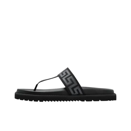 FANSIZHE Slip-Resistant Flip Flops Men's Black