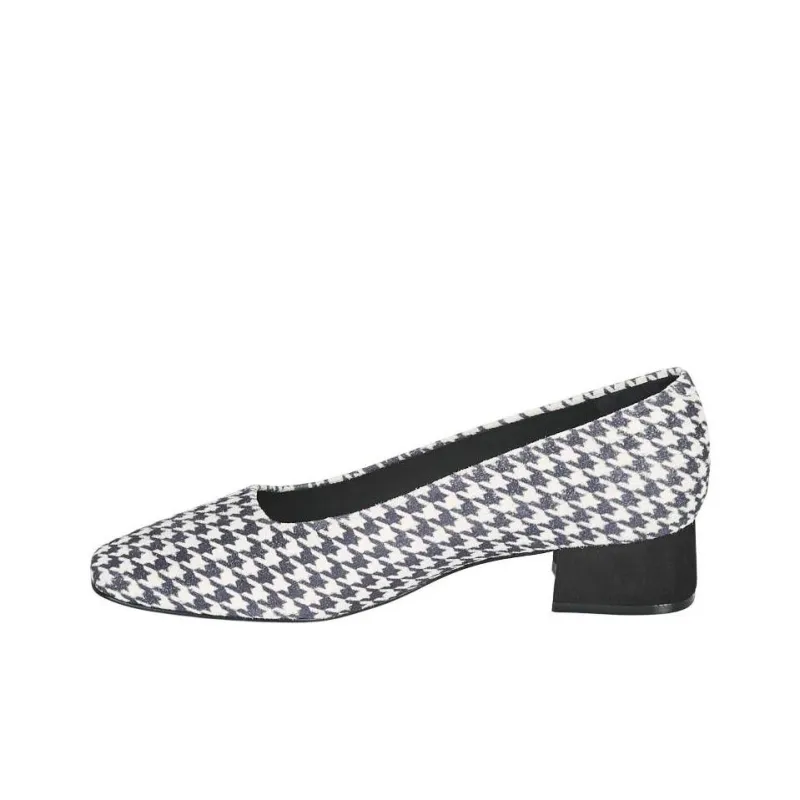 JB MARTIN Chunky Heel High Heels Women's Blue White-0