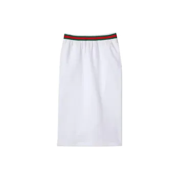 GUCCI Knit Long Skirt Women's White