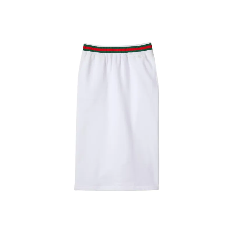 GUCCI Knit Long Skirt Women's White-0