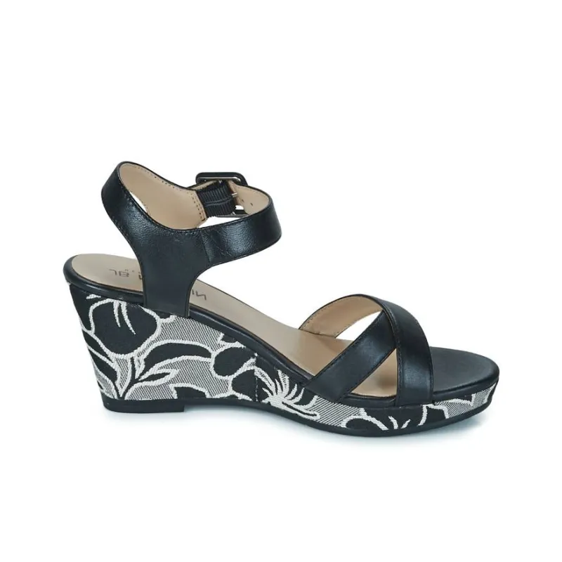 JB MARTIN Querida Strap Sandals 8cm Women's Black-1