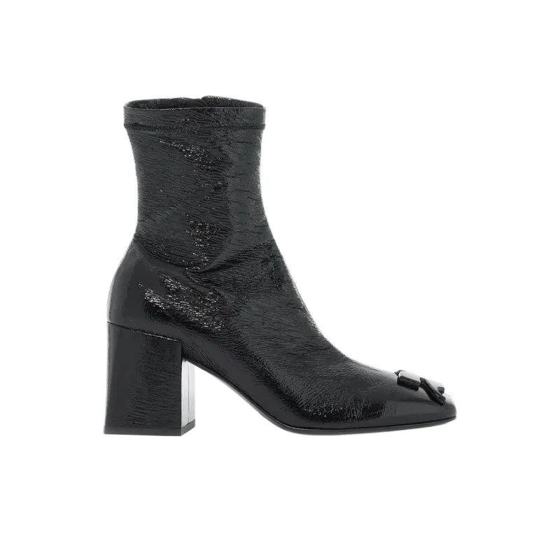 COURREGES Zip Detailed Square Toe Ankle Boots Women's-1