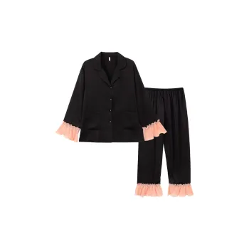 Sleeping Beauty Pajama Set Women's Black