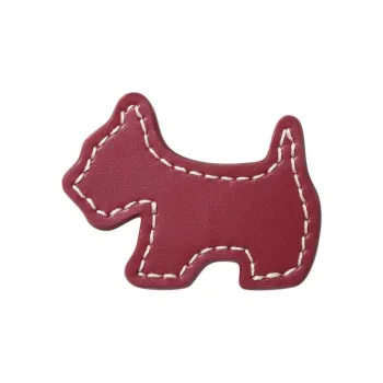 Agatha Cow Leather/Metal Hair Clips Women's Bordeaux Red Small Size