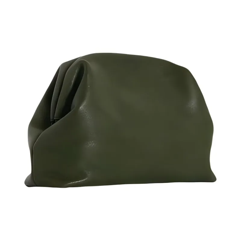 THE ROW Calfskin Clutch Women's Moss Green-1