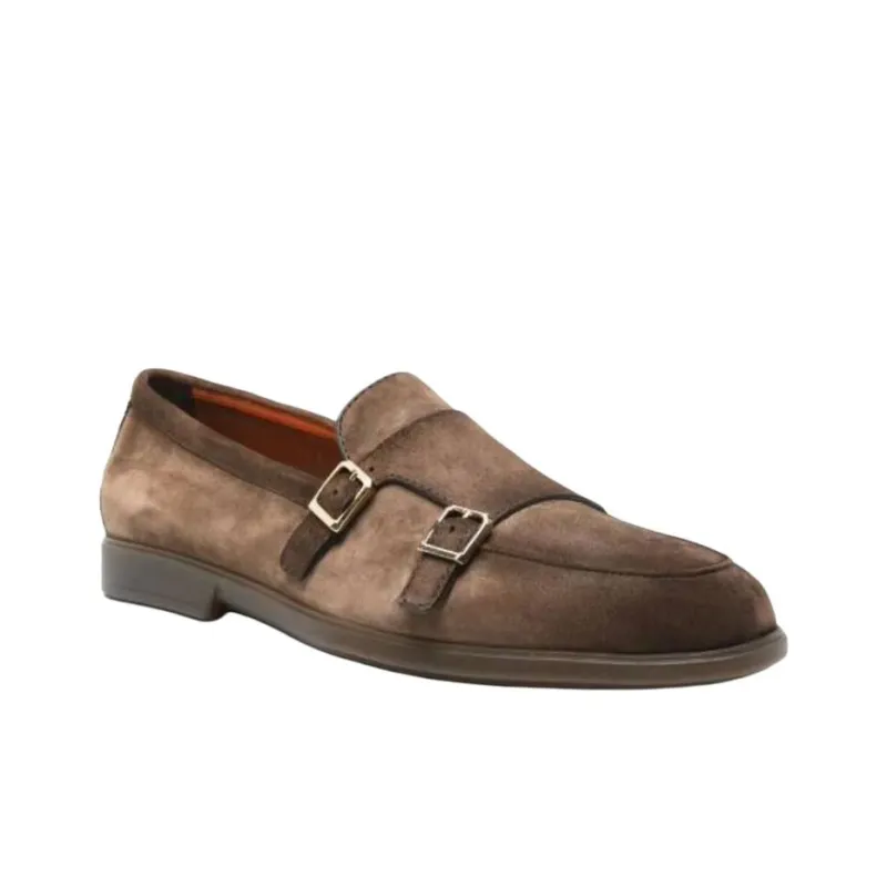 Santoni Buckle Strap Monk Shoes-2