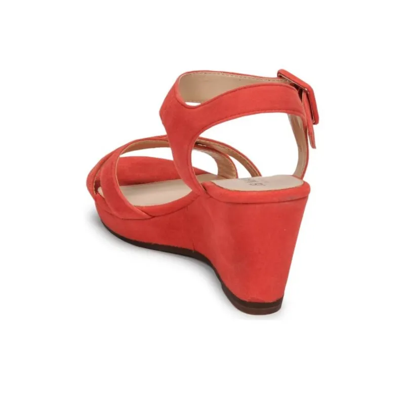 JB MARTIN Querida Strap Sandals 5cm Women's Orange Red-4