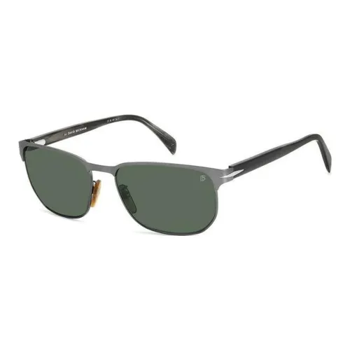 David Beckham Metal Irregular Shape Sunglasses Men's Black
