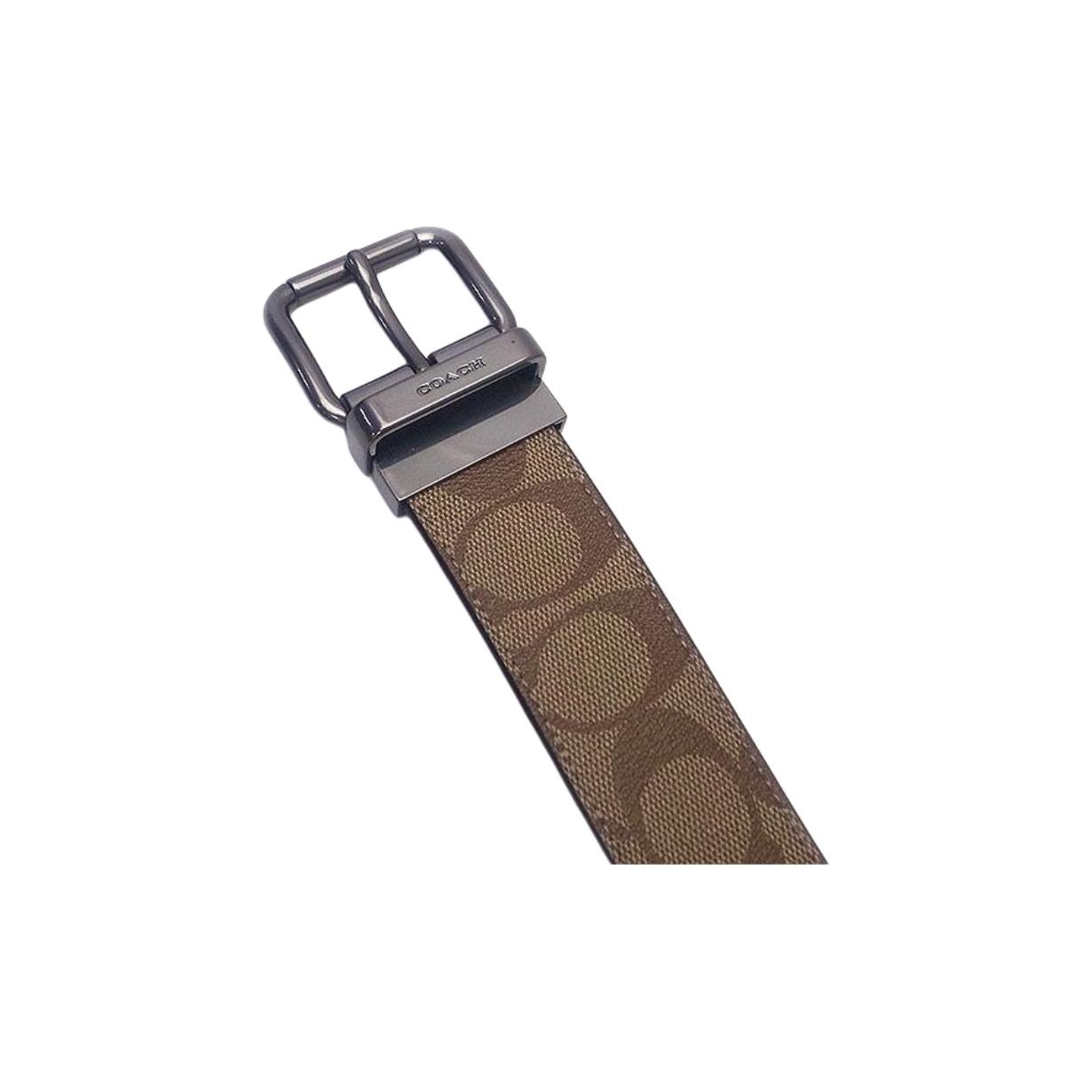 COACH Roller Buckle Cut-To-Size Reversible Belt Men's Brown