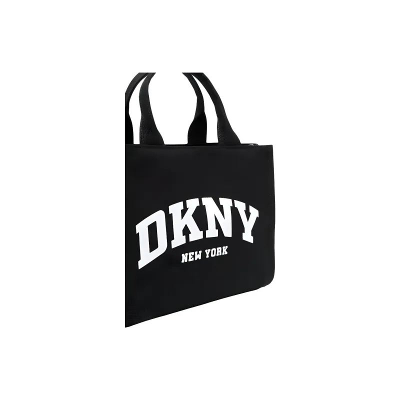 DKNY Polyurethane Tote Bag Shopping Bag Medium Size Unisex Black-3
