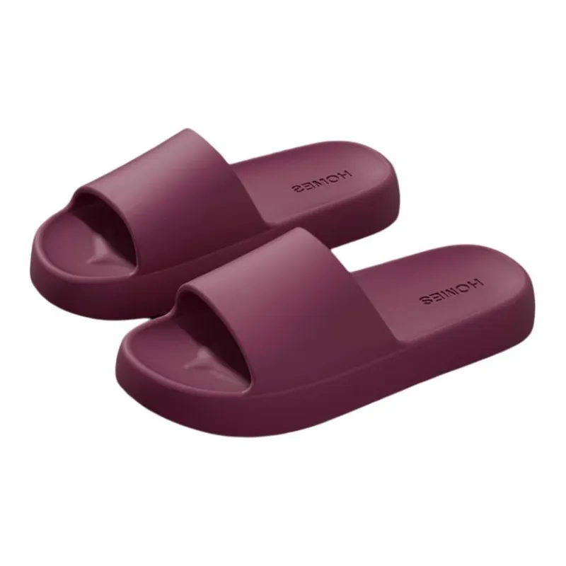 ECAC Summer Couple Home Squashy And Bouncy Feeling Slip Resistant Bathroom Bathing Slippers-4