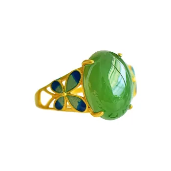 Jade Ink Love Hetian Jade Rings Jasper Women's