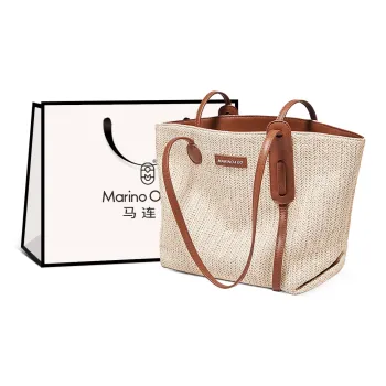 Marino Orlandi Fabric, Synthetic Leather Handbag Regular Women's Ecru
