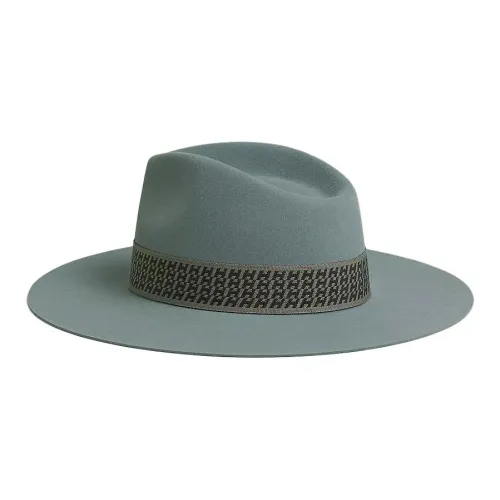 HERMES Rabbit Fur Felt Palladium-Plated Top Hats Women's Mist