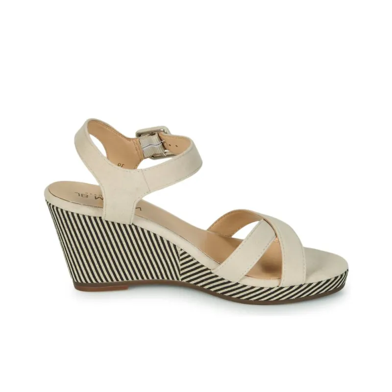 JB MARTIN Querida Strap Sandals 8cm Women's Beige-1