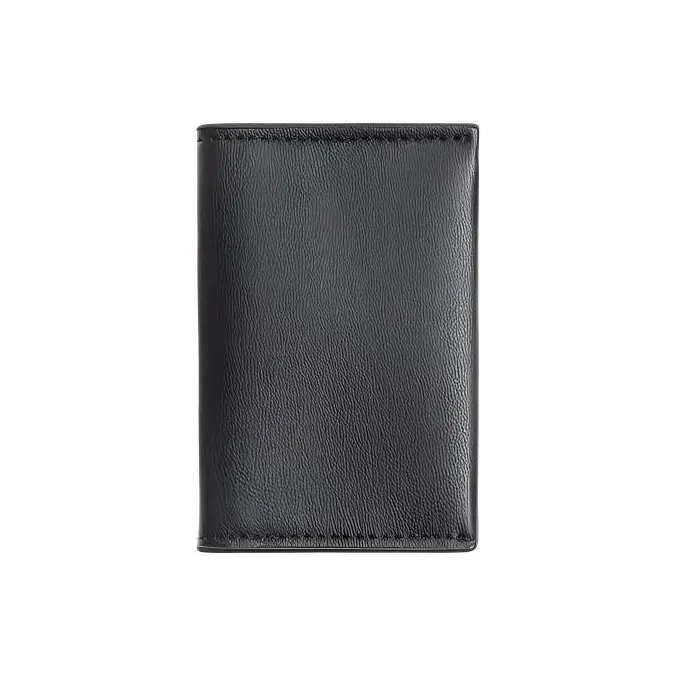 ZARA Polyurethane Card Holder Regular Men's Black-0