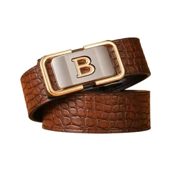JKEM Alloy Leather Belts Unisex 4cm