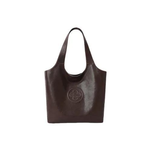 CASSILE Vegetable Tanned Top Grain Sheepskin Tote Shoulder Bag Handbag Shoulder Bag Women's Chocolate