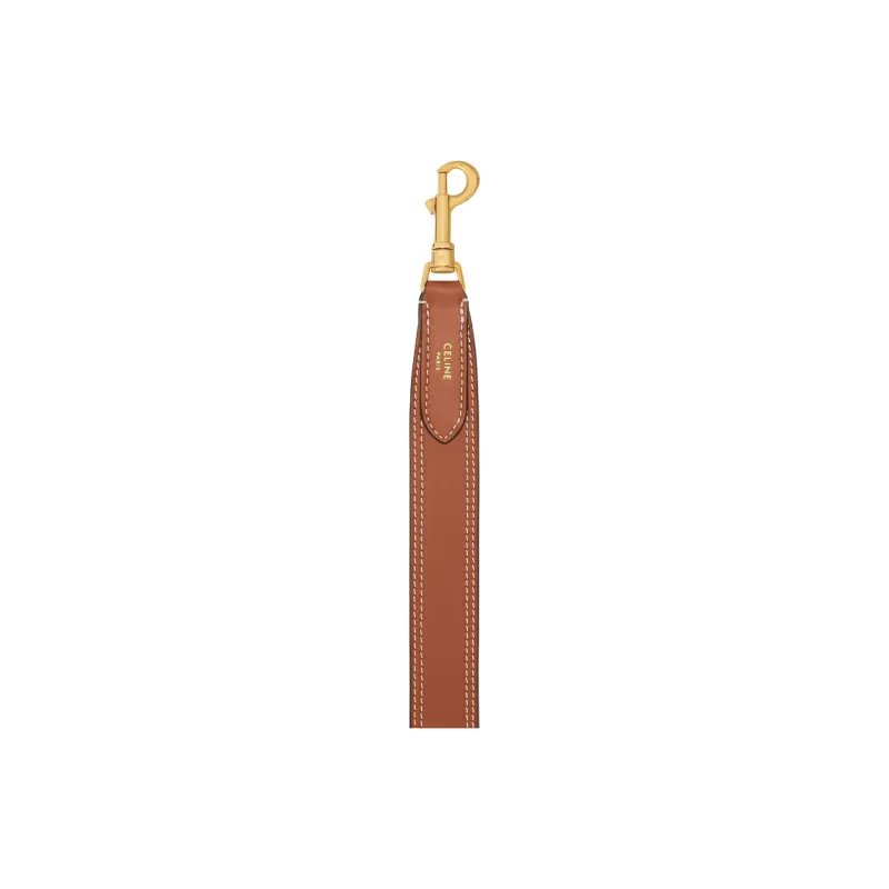 CELINE Calfskin Bag Strap Women's Brown-3