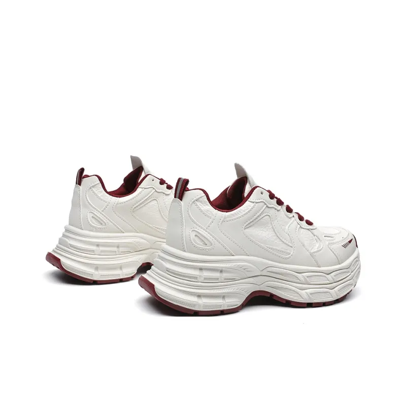 ABIDJAN Wear-Resistant Height Increasing Low-Top Chunky Sneakers Women's-11