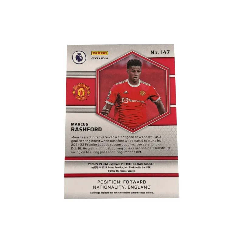 PANINI Star Card Mosaic Collection Manchester United Rashford Red Fold Special Card Good Condition Sports Cards 1 Pc-1