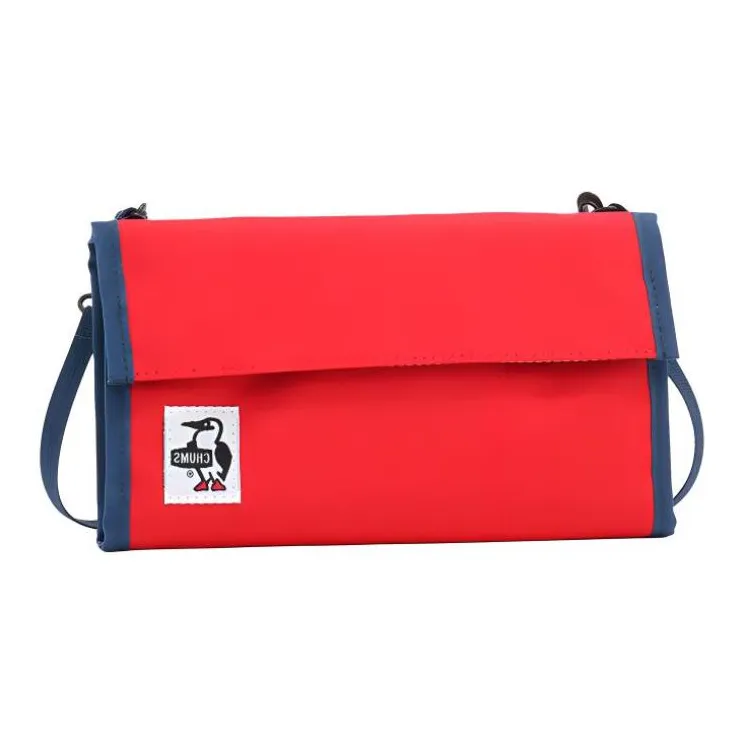 CHUMS Polyester Cell Phone Pouch, Handheld Crossbody Bag, Shoulder Bag Regular Unisex Red-1