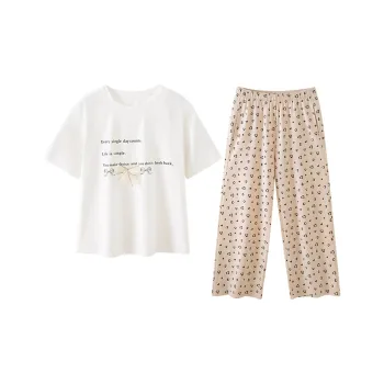 JINGYUN Pajama Set Women's Cloud Light White