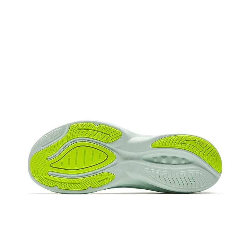 Anta Slip-Resistant Breathable Lightweight Height Increasing Low-Top Casual Running Shoes Women's White Green-4