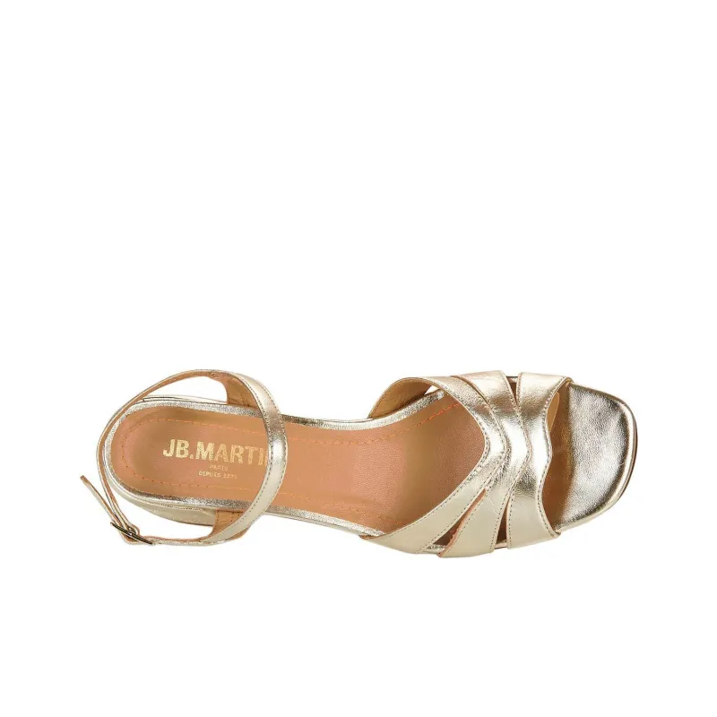 JB MARTIN Mira Strap Sandals 4cm Women's Gold-5