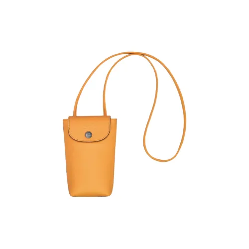 LONGCHAMP Le Pliage Xtra Cow Leather Shoulder Bag Crossbody Bag Cell Phone Pouch Women's Orange