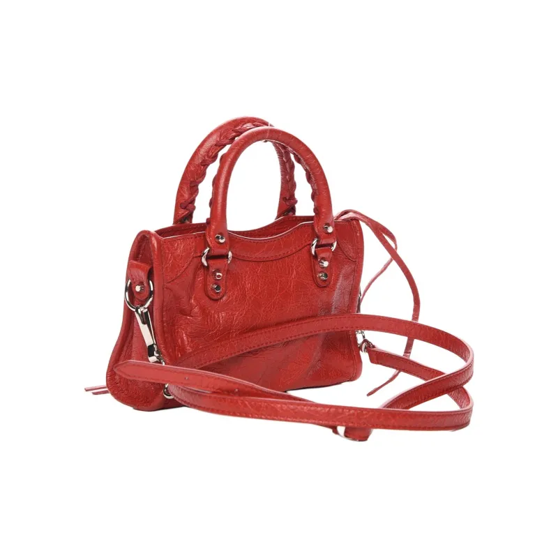 Balenciaga Neo Cagole City Sheepskin Shoulder Bag Crossbody Bag Handbag Women's Red-1