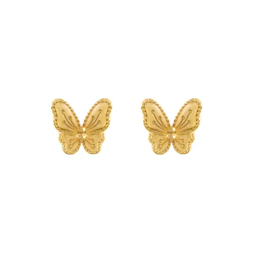 KEYS VIA Copper Alloy S925 Sterling Silver Stud Stud Earrings Women's