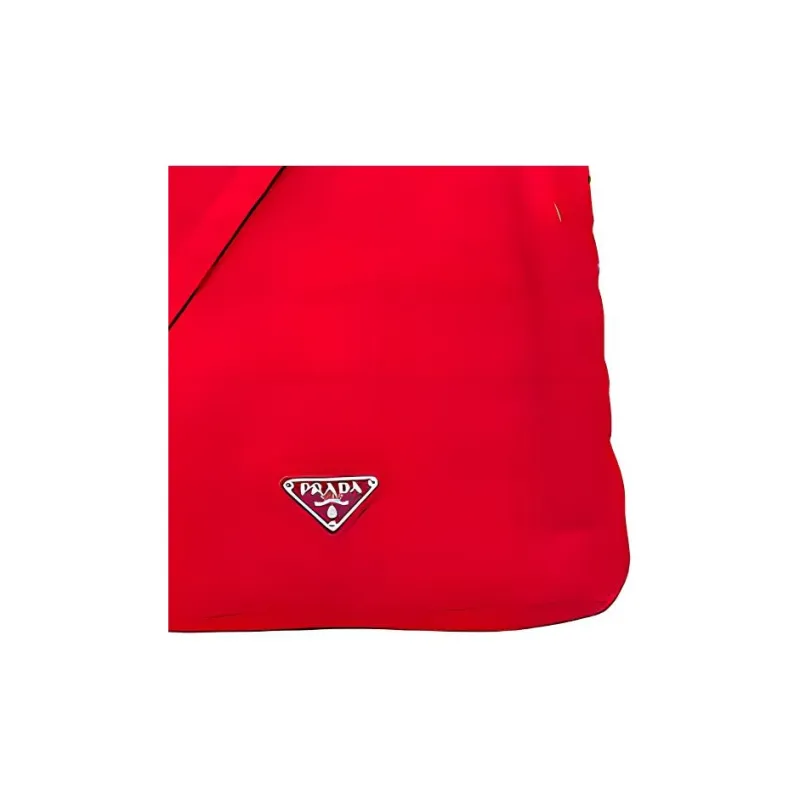 PRADA Recycled Nylon With Patchwork Leather Shoulder Bags Sling Bags Men's Red-4