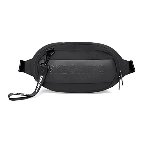 Skechers Fabric One Shoulder Crossbody Fanny Pack Sling Bags Regular Unisex Pitch Black