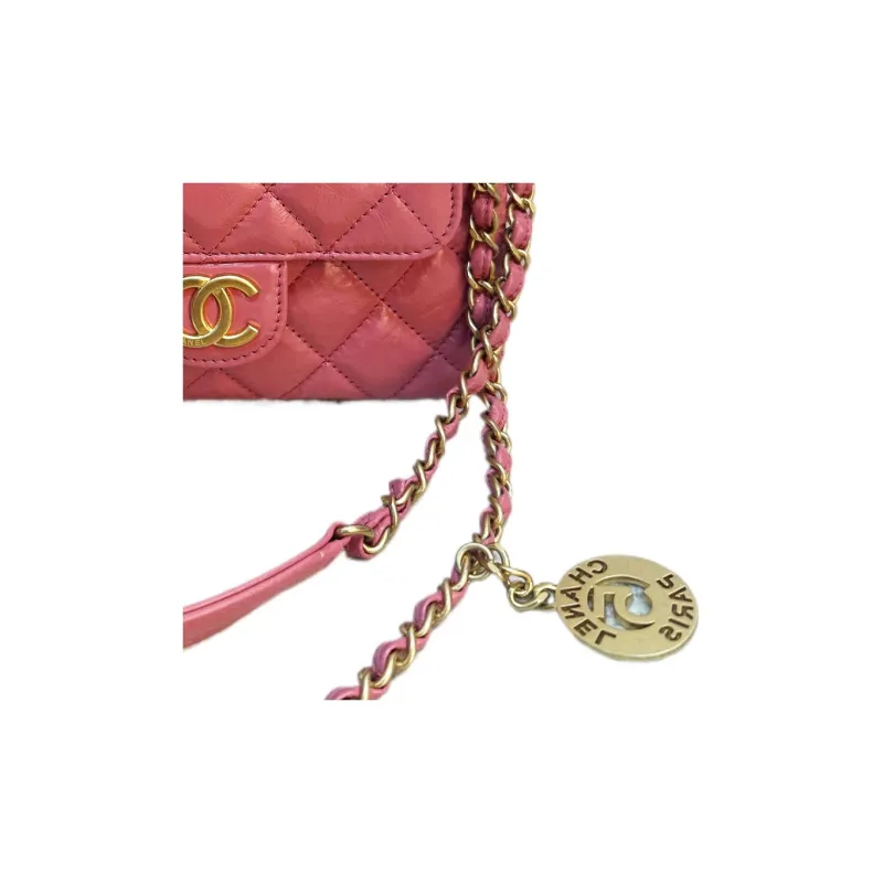CHANEL HOBO Cow Leather Hobo Bag, Shoulder Bag, Crossbody Bag Trumpets Women's Pink-2
