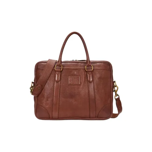 Polo Ralph Lauren Leather Briefcases Men's Red Brown