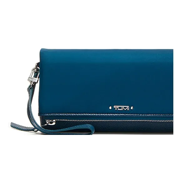 TUMI Voyageur Elastic Nylon Long Foldable Wallet Women's Dark Green-4