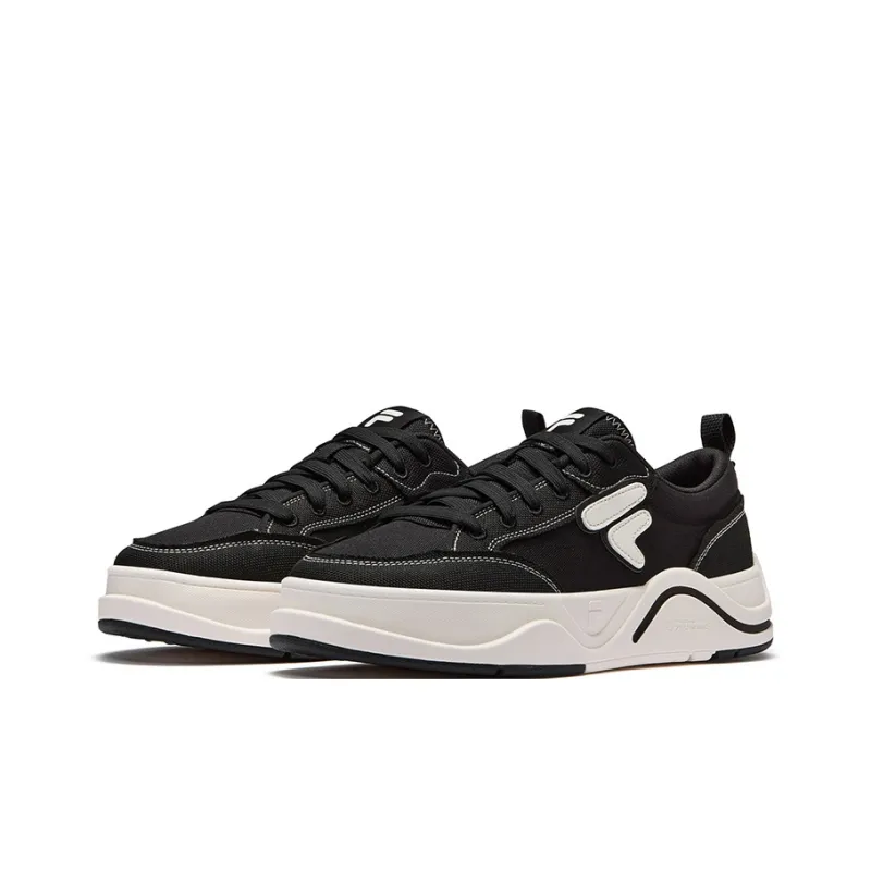FILA FUSION 50-50 DX II CVS Abrasion-Resistant Low-Top Skateboard Shoes Men's Black White-1