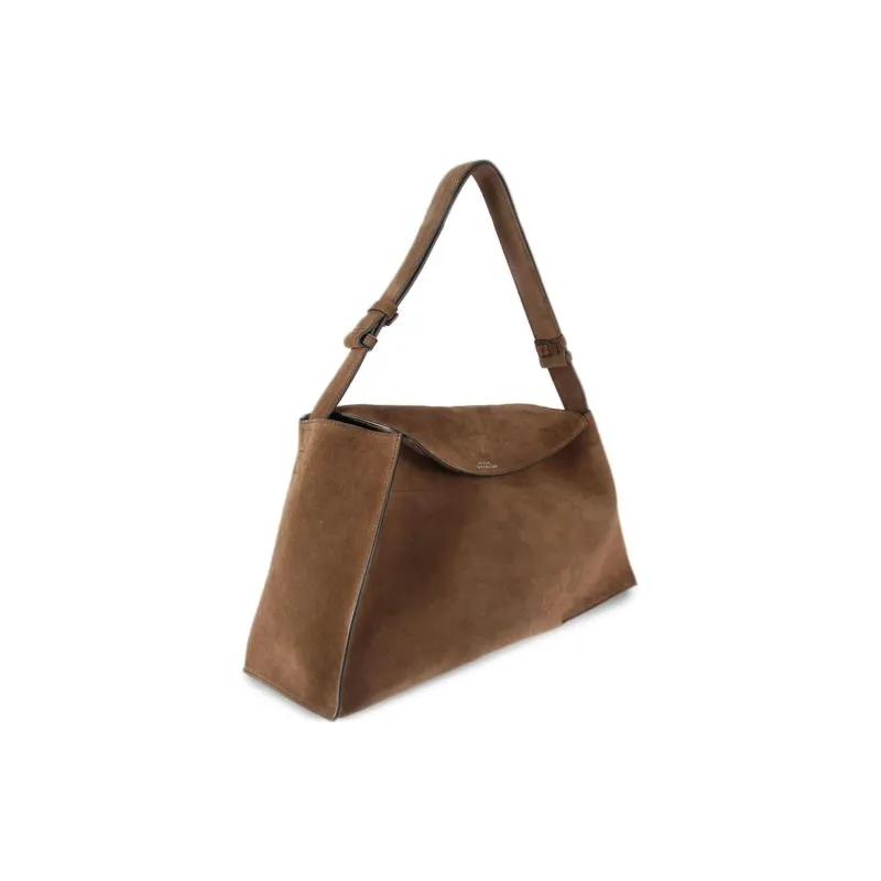 STUDIO NICHOLSON Suede Shoulder Bag Women's Brown-1