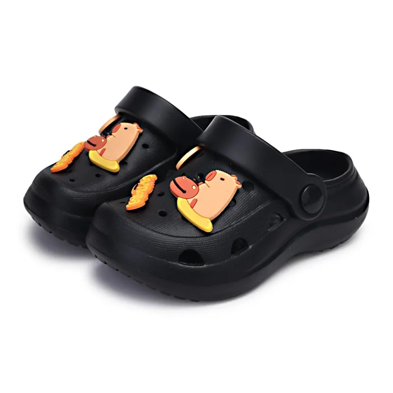 XMISTUO Cartoon Kids Clogs Summer Slip Resistant Squashy And Bouncy Feeling EVA Platform Home Slippers-3