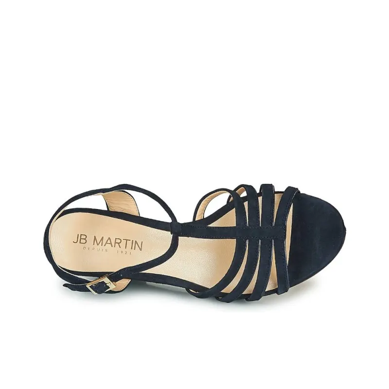 JB MARTIN Quira Strap Sandals 8cm Women's Dark Blue-5