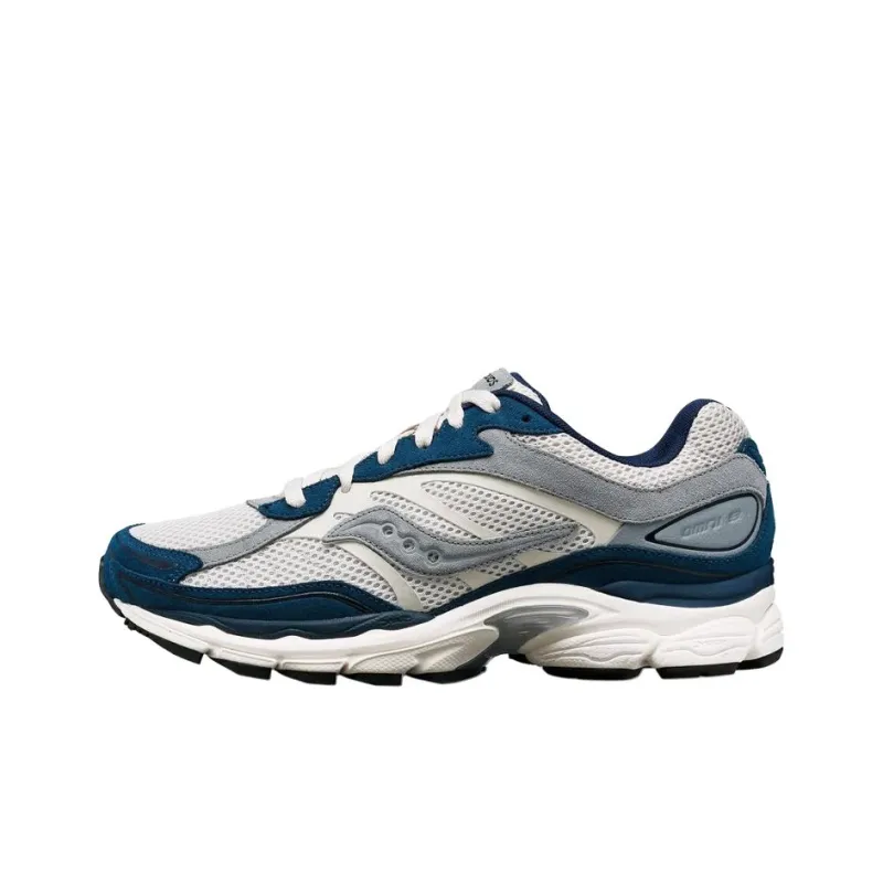 Saucony Anti Slip Wear Resistant Low Top Casual Running Shoes Unisex White Blue-0